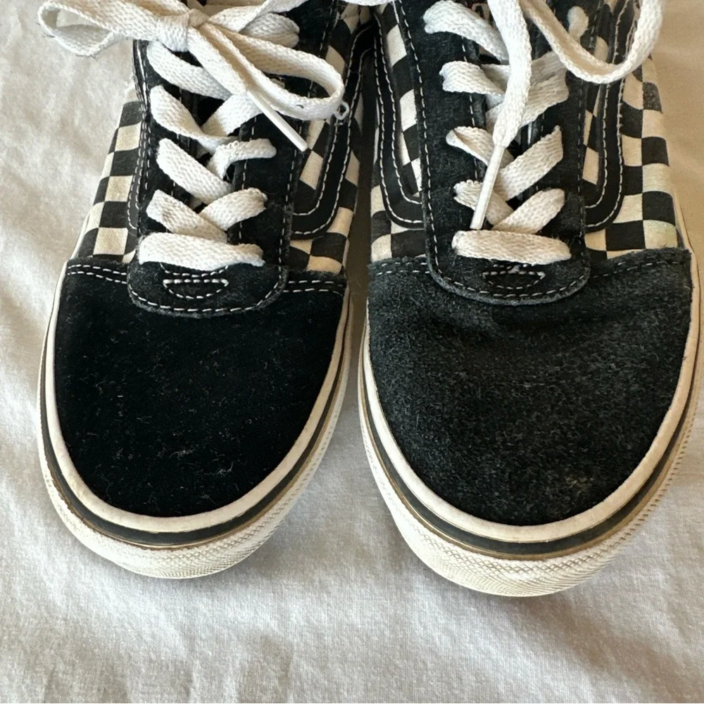Vans Old Skool Checkers Black/White Kids Shoes Youth Size4.5 Off The Wall unisex